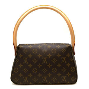 Louis Vuitton Looping LV Bag Hobo Canvas Brown One Monogram Shoulder